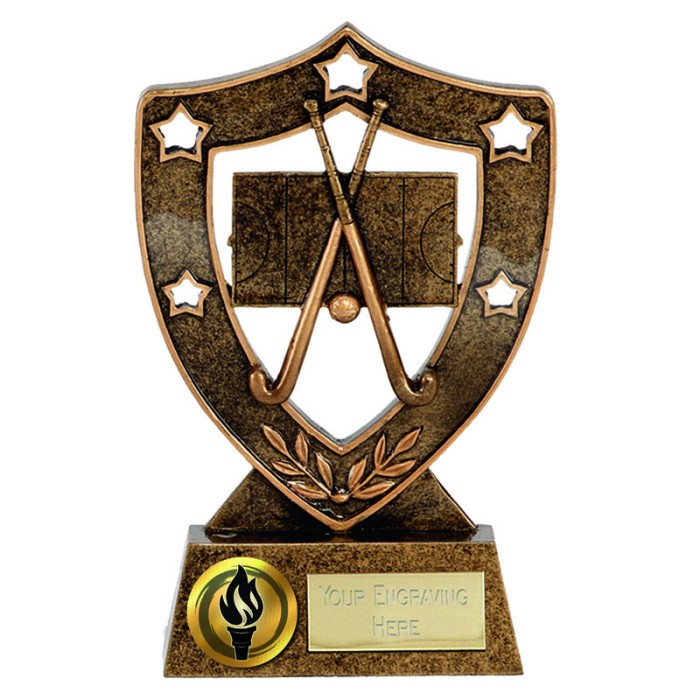 SHIELD STAR HOCKEY TROPHY - 12.5CM